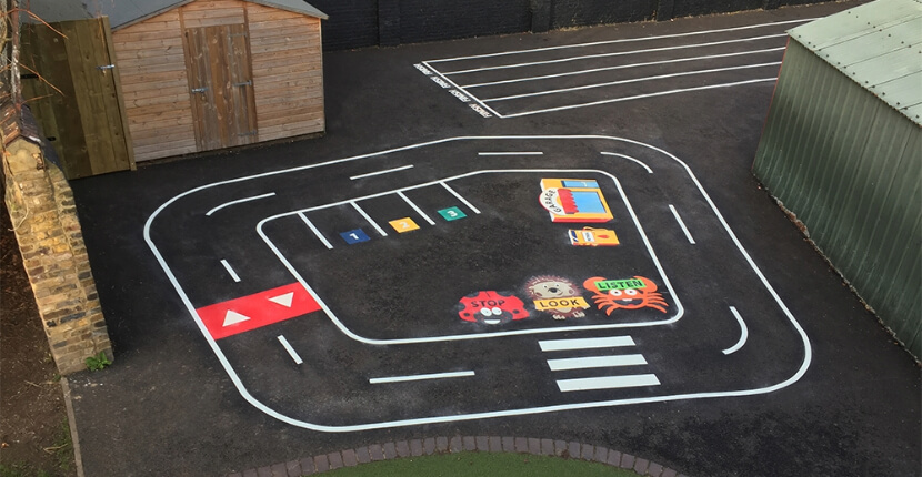 Roadway Playground Markings