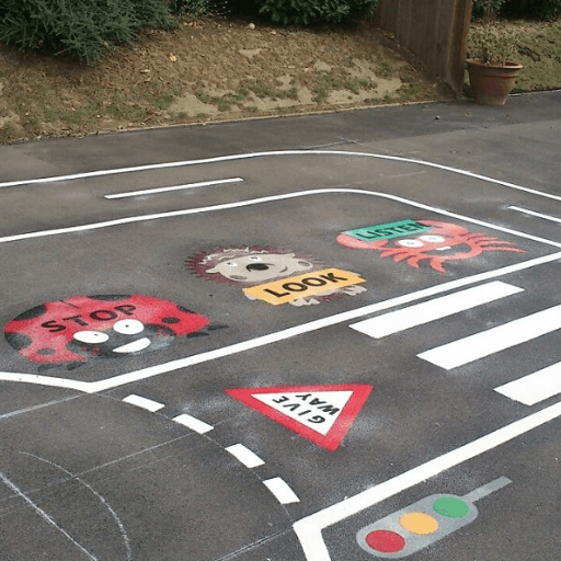 Roadway Playground Markings